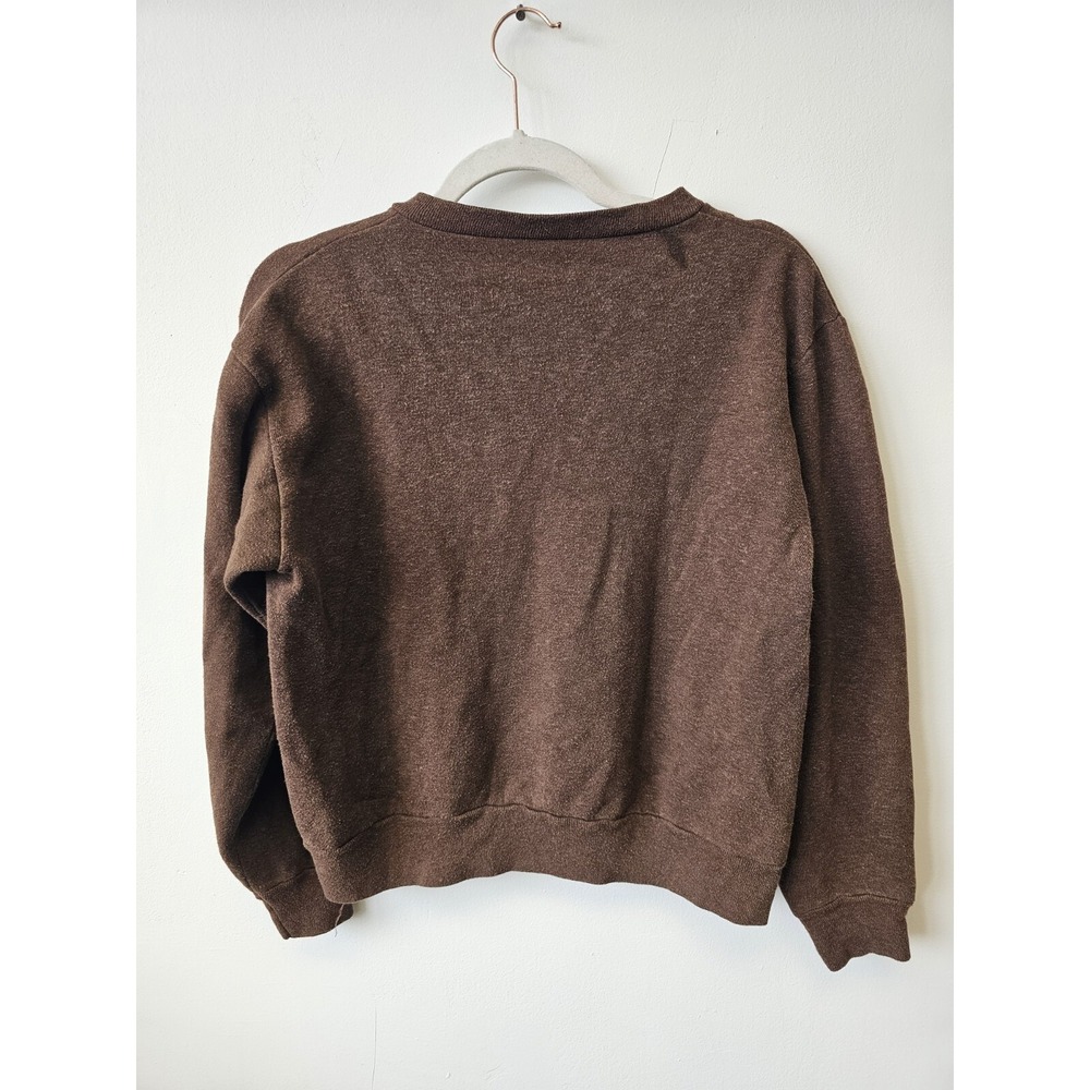 True Vintage Washington Mills WPL3107 Boxy Medium 38-40 Brown V-neck Sweater - Picture 2 of 6